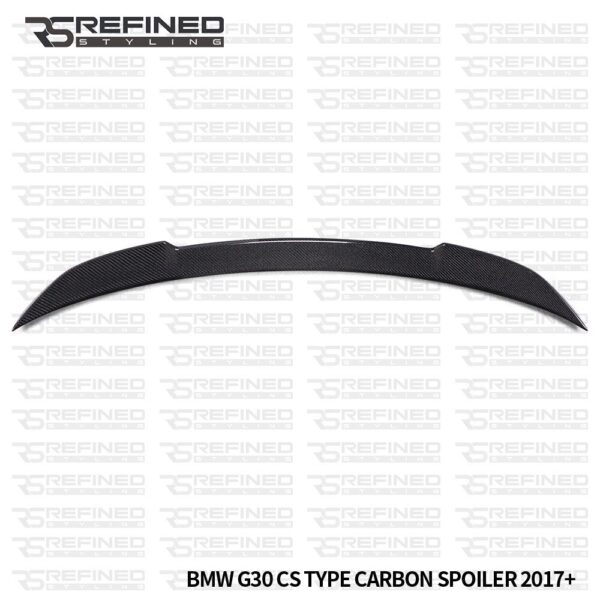 FOR BMW 5 SERIES M5 F90 G30 REAL CARBON FIBRE CS STYLE BOOT LIP TRUNK SPOILER
