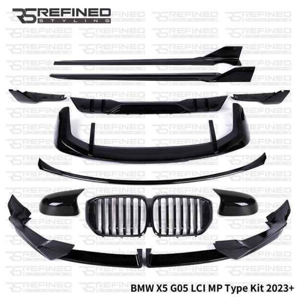FOR BMW X5 G05 LCI BODY KIT SPLITTER LIP REAR DIFFUSER SIDE SKIRT SPOILER 2023+